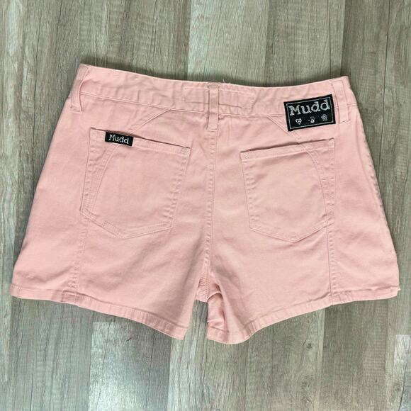 Vintage Mudd Light Pink Denim Jean Shorts Mid Rise Size 5 - Picture 4 of 7